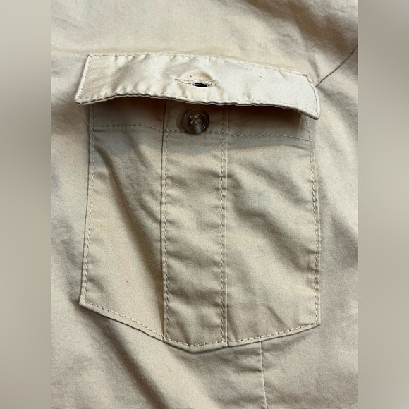 New York & Company Madison Shirt Tan Button-Up Short-Sleeve Women’s Size Medium - Picture 6 of 16